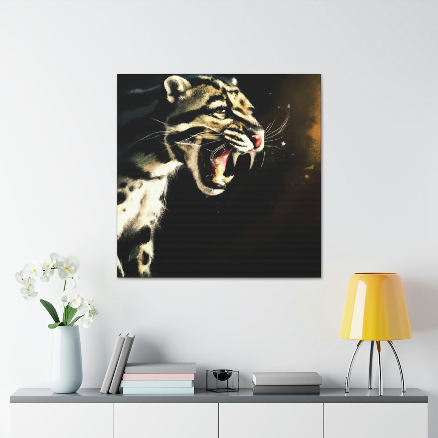 "Clouded Leopard Majesty" - Canvas