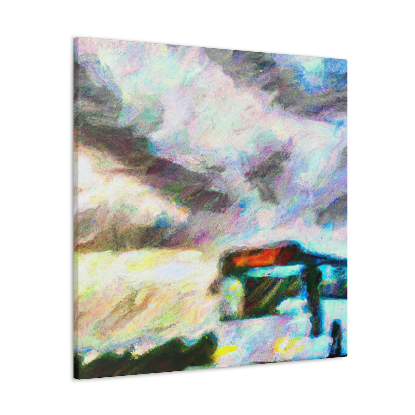 "Bus Against A Crimson Sky" - Canvas