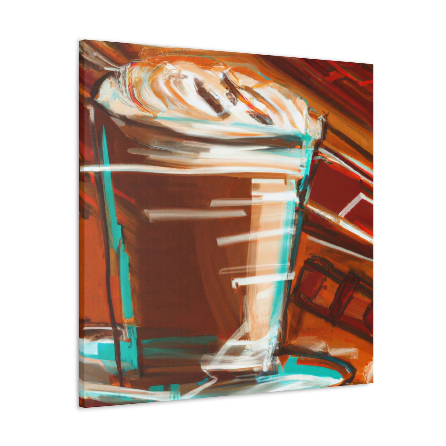 "Cappuccino in Abstraction" - Canvas