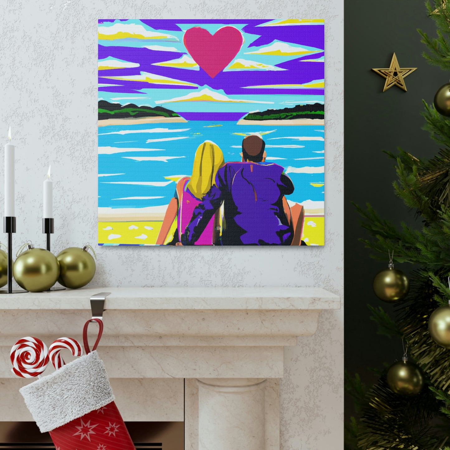 "Love at the Beach" - Canvas