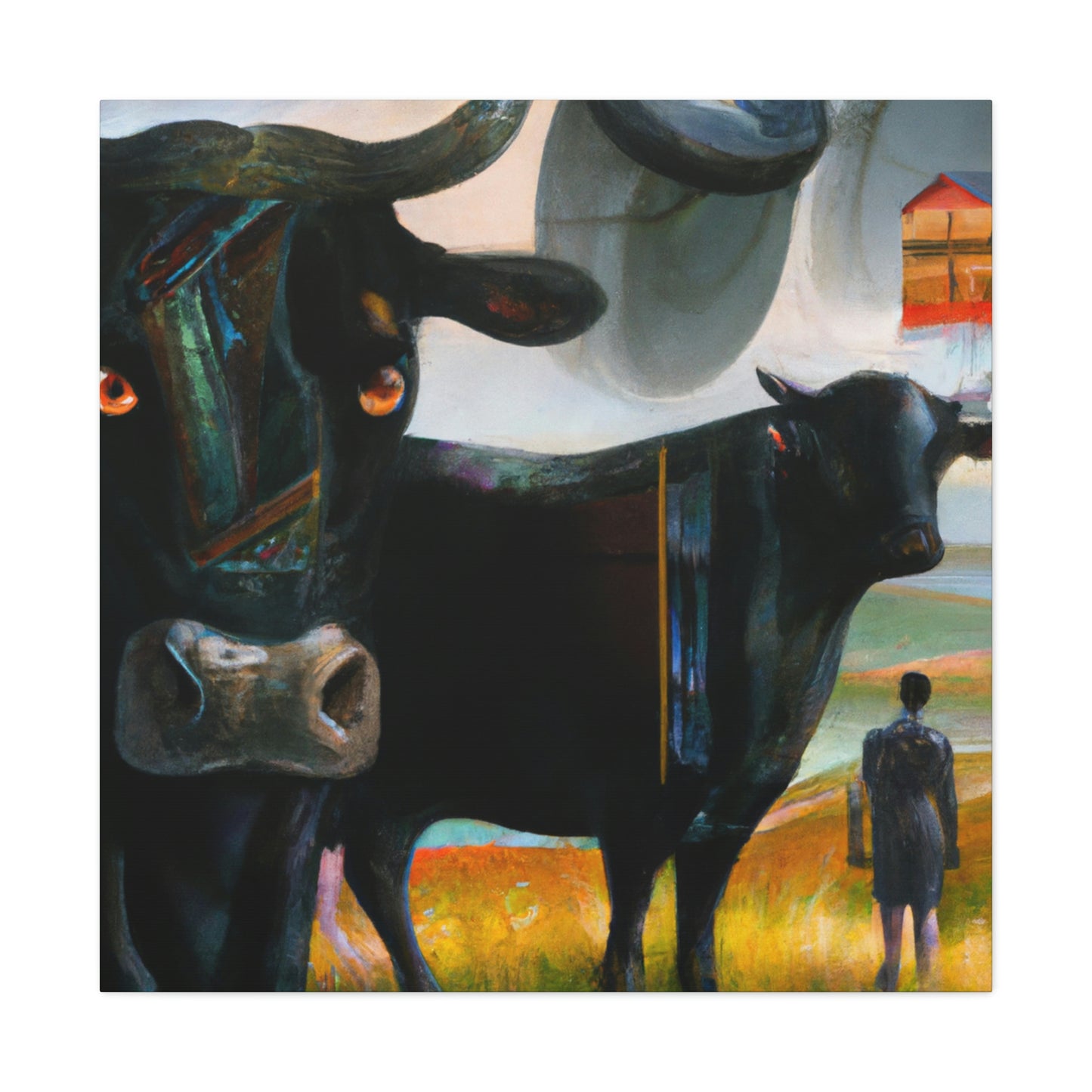 "Black Angus Dreamscape" - Canvas