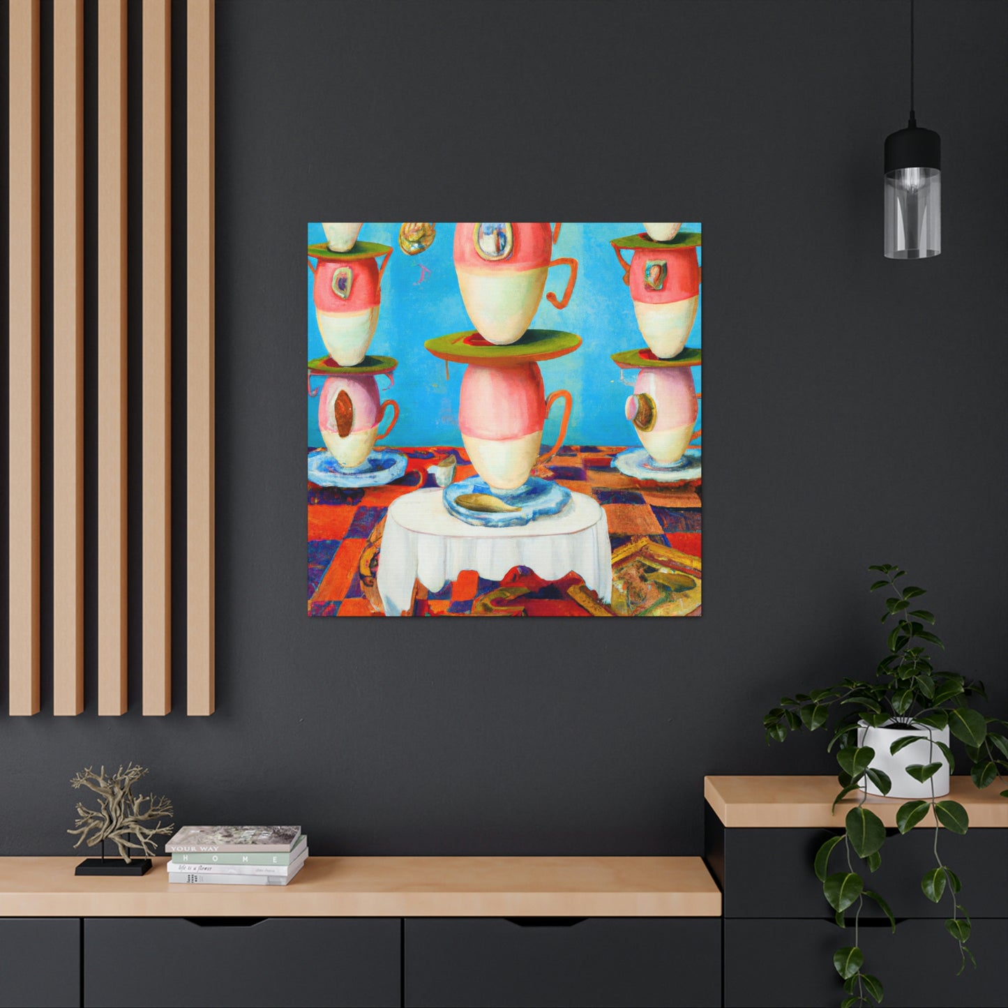 "Tea Cups in Dreamland" - Canvas