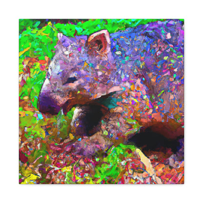 "Wombat in Pointillism" - Canvas