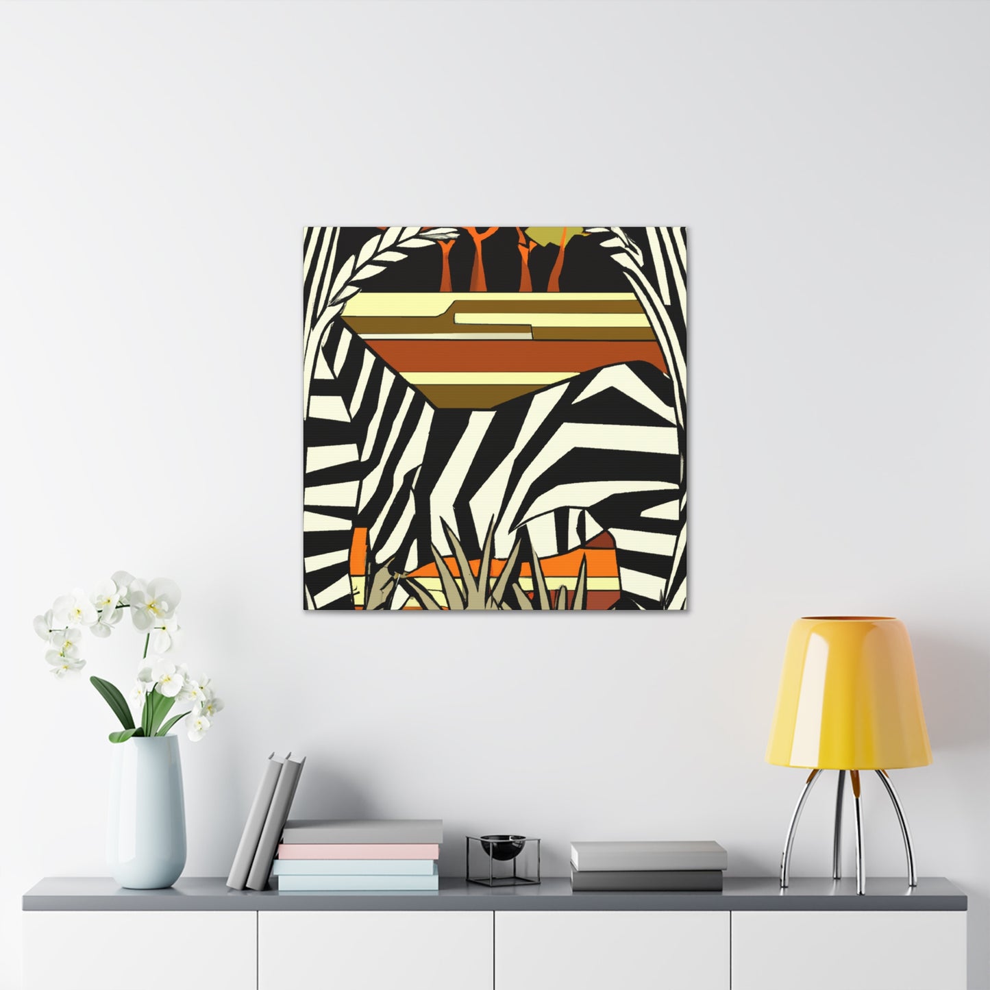 Zebra's Midnight Glamour - Canvas