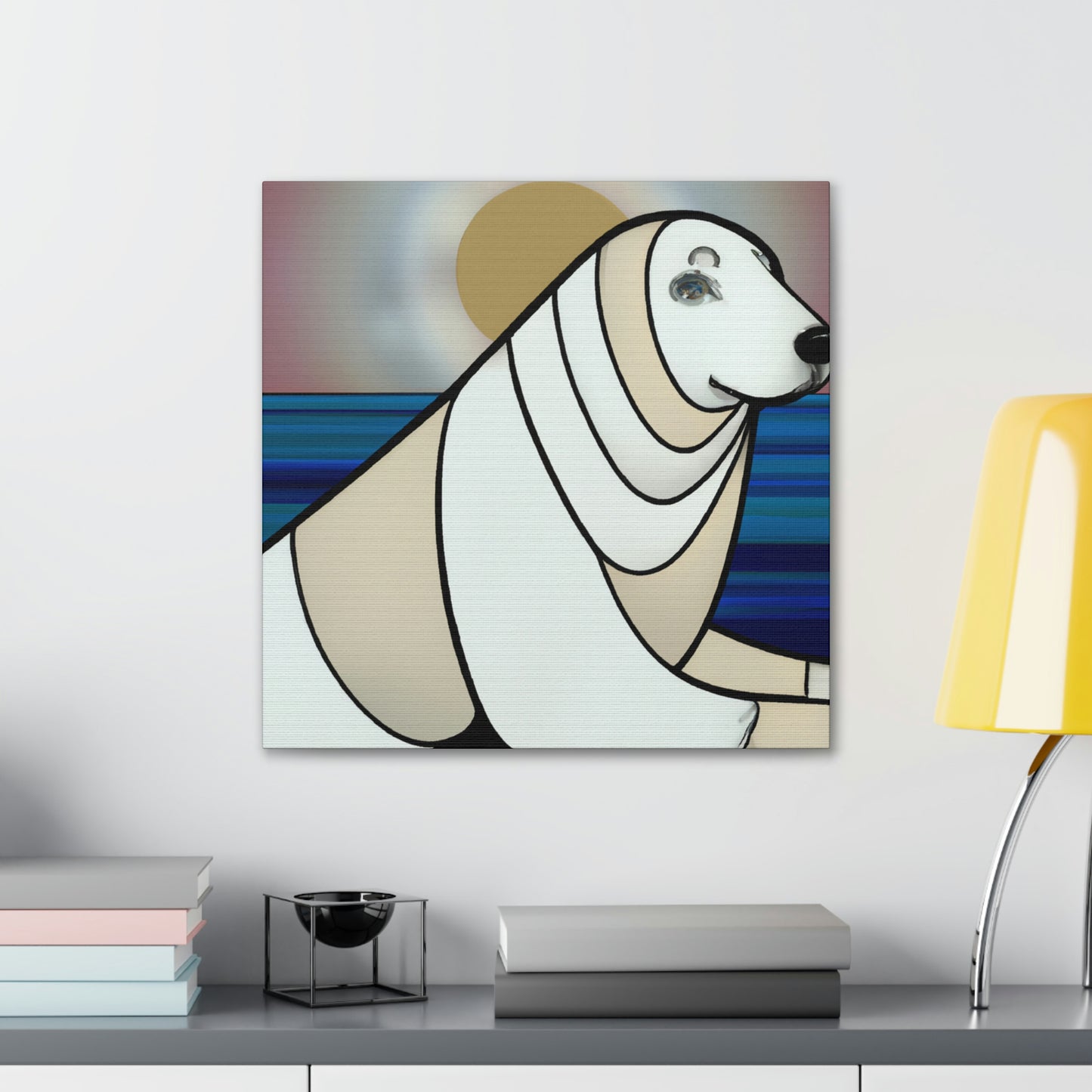 "Ermine in Moonlight Glow" - Canvas