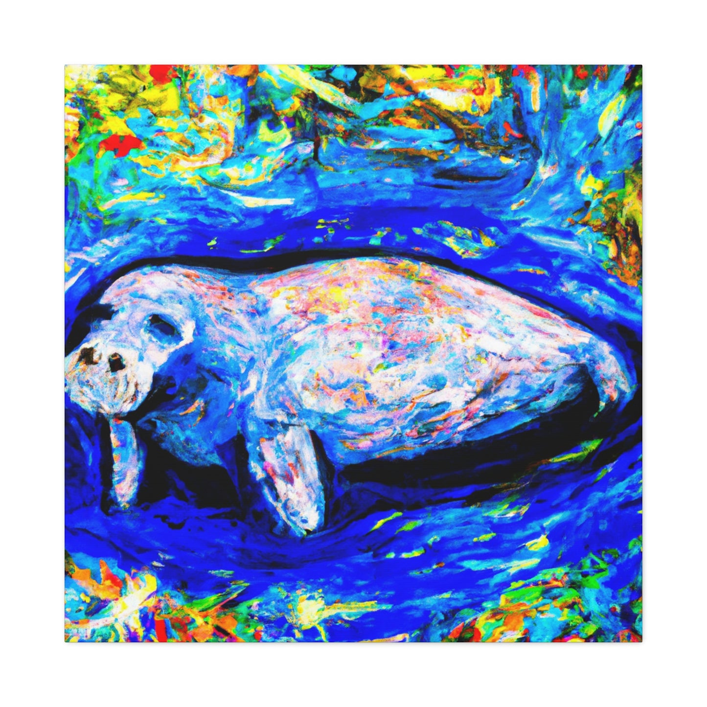 Manatee in Expressionism - Canvas