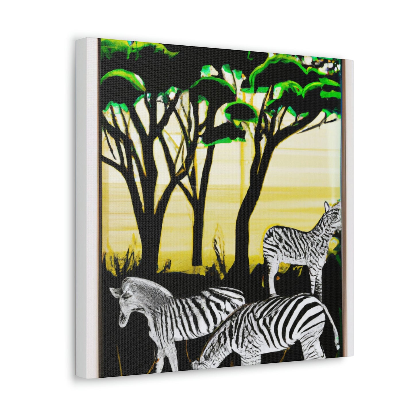 "Zebra's Midnight Jubilee" - Canvas