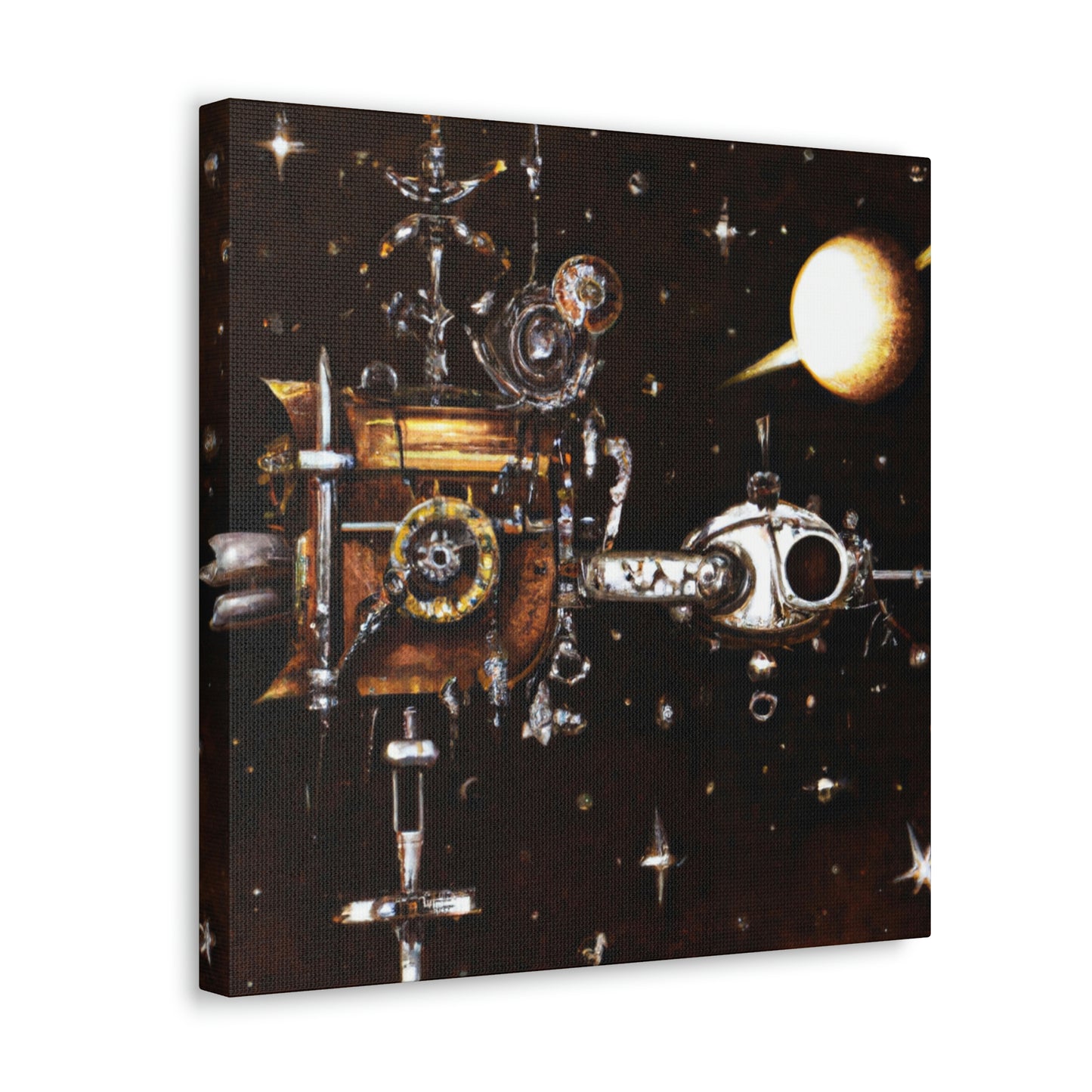 Satellite in Steampunk Times - Canvas