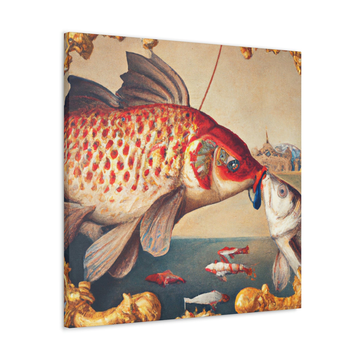 School of Fish Swimming - Canvas