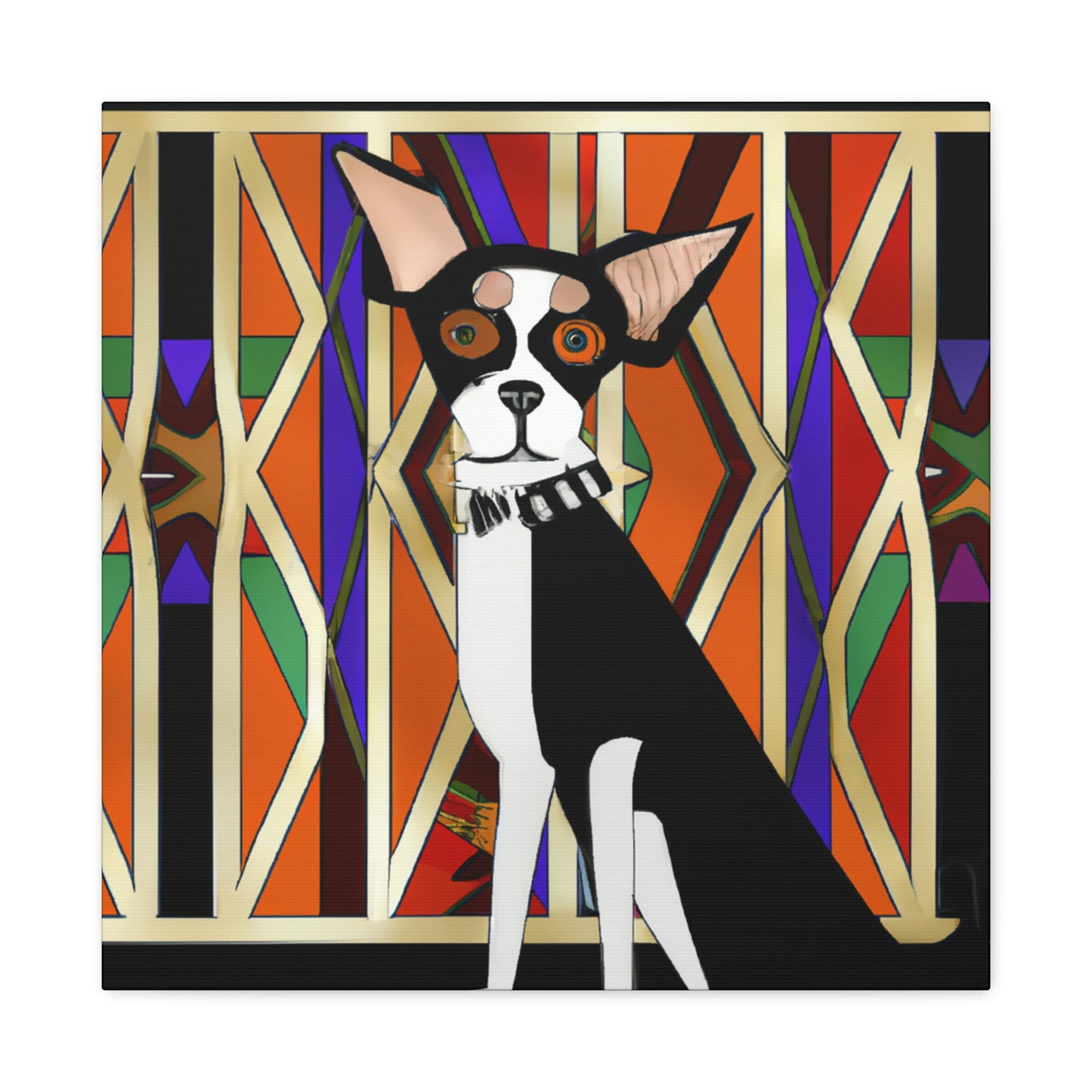 "Chihuahua Through Deco" - Canvas