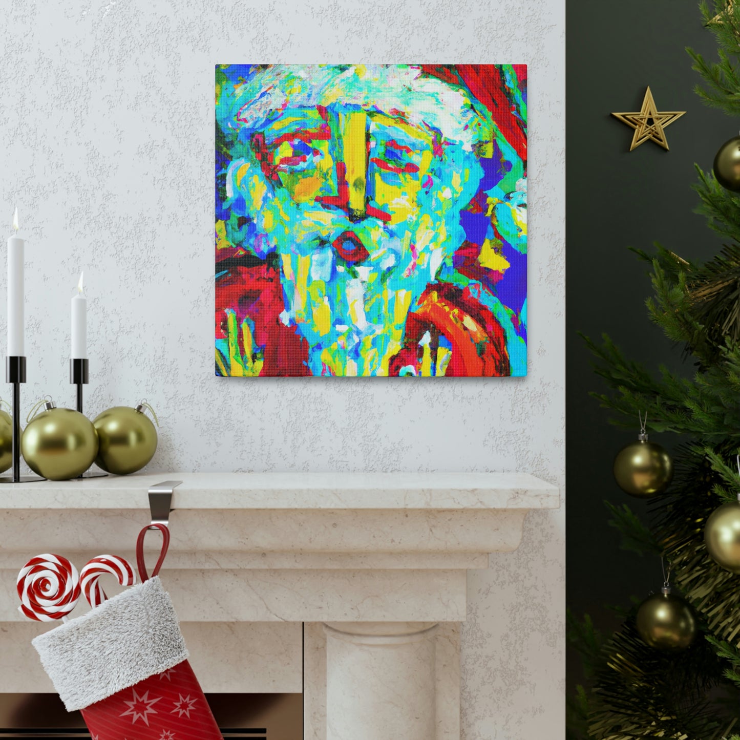 Santa in Expressionism - Canvas