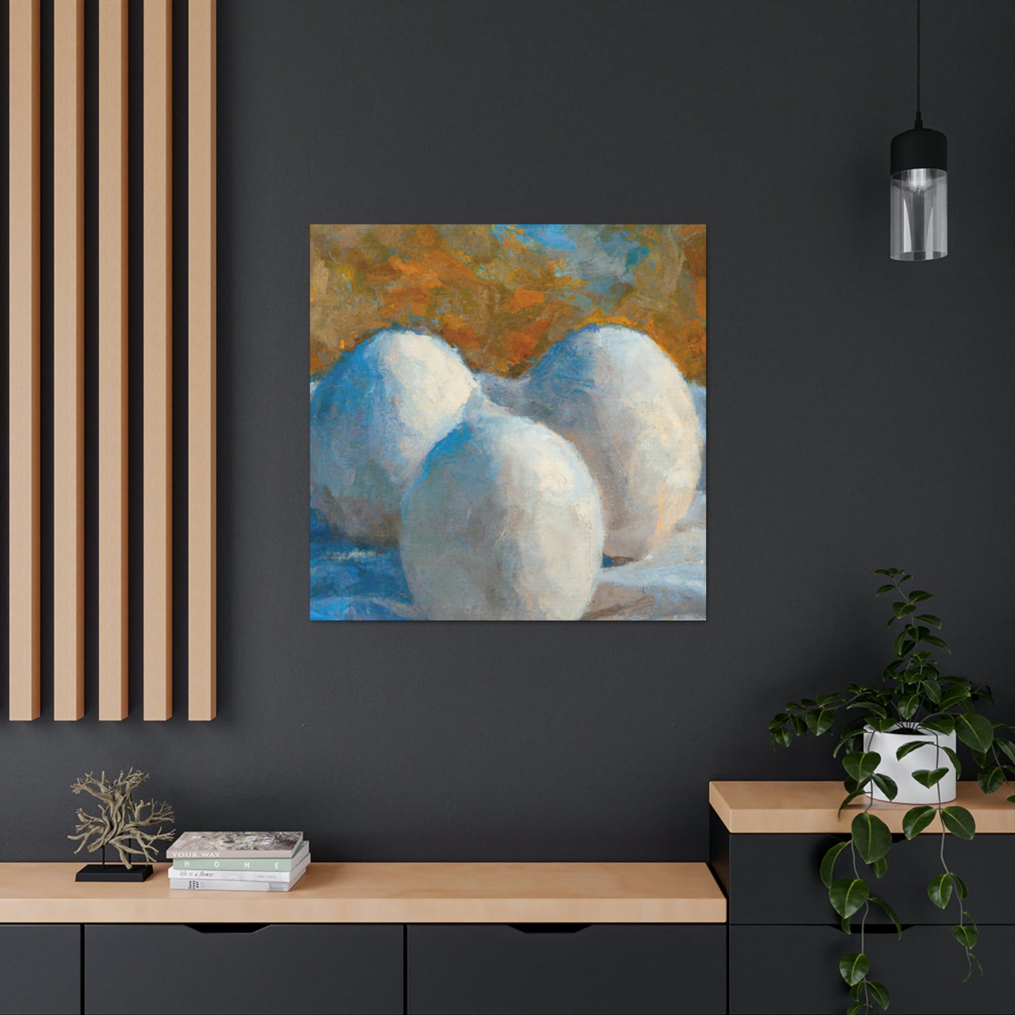 "Eggs in Celestial Bloom" - Canvas