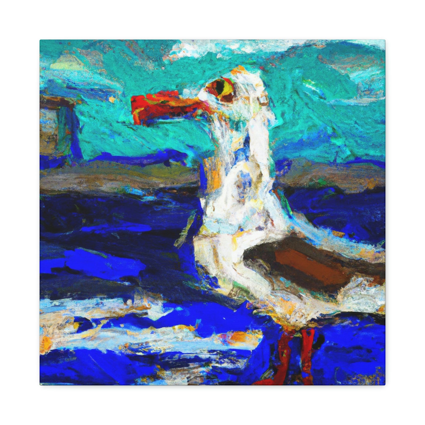 "Seagulls on the Beach" - Canvas