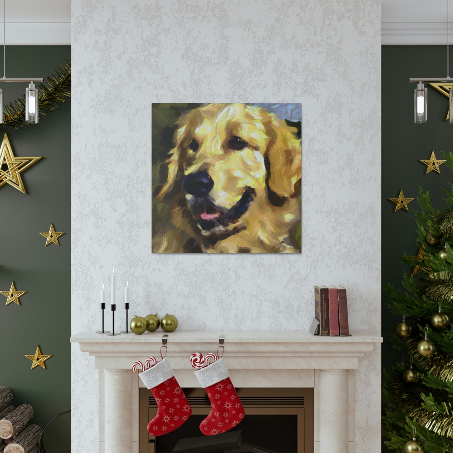 Golden Retriever Surrealism - Canvas