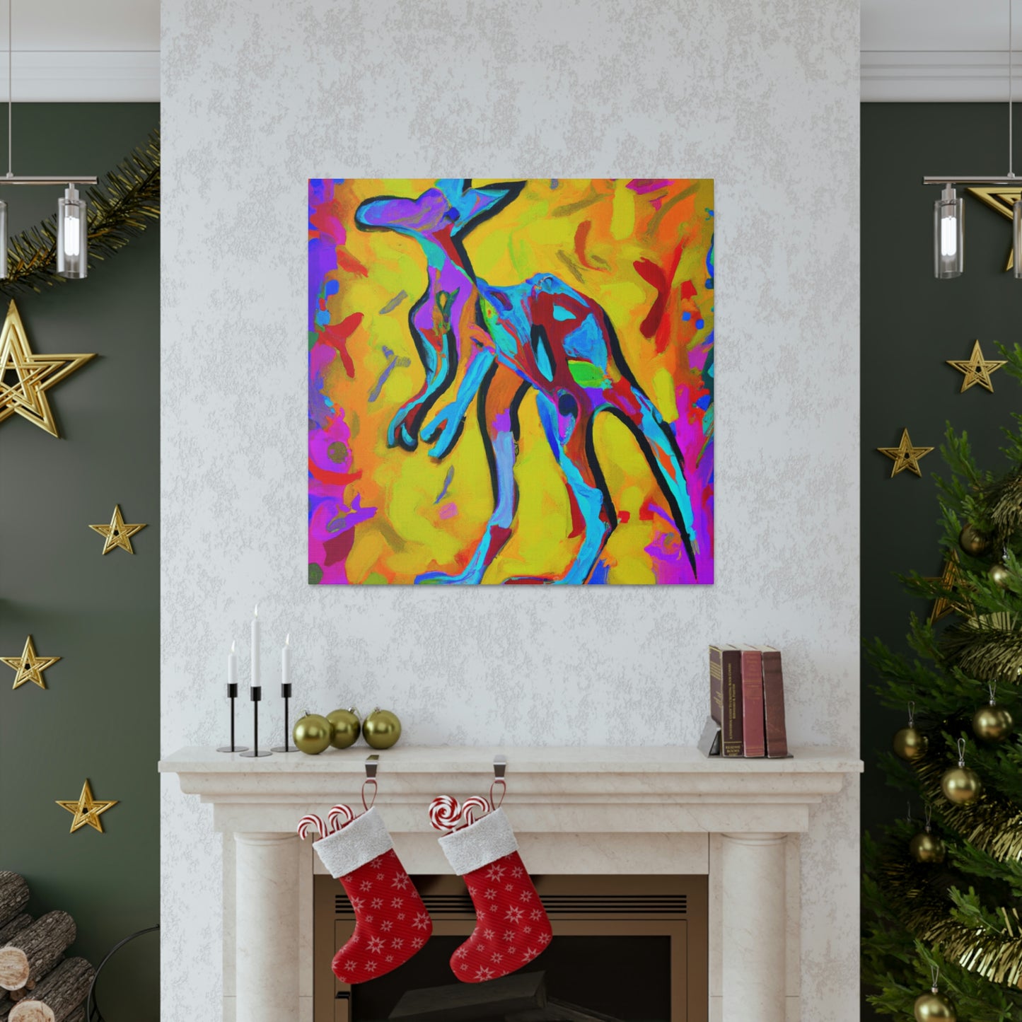 Kangaroo's Expressionist Dance - Canvas