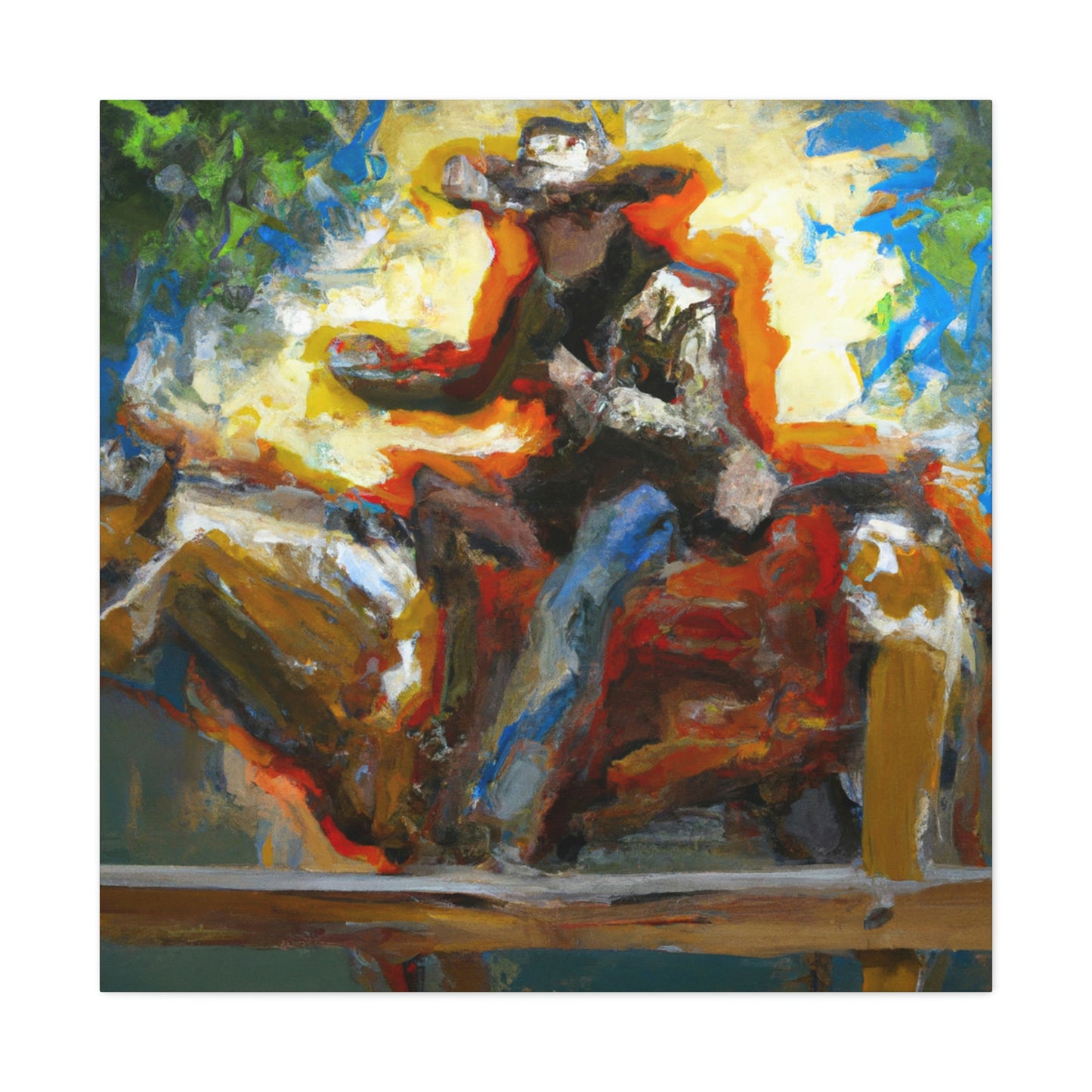 "Cowboy at Resting Point" - Canvas