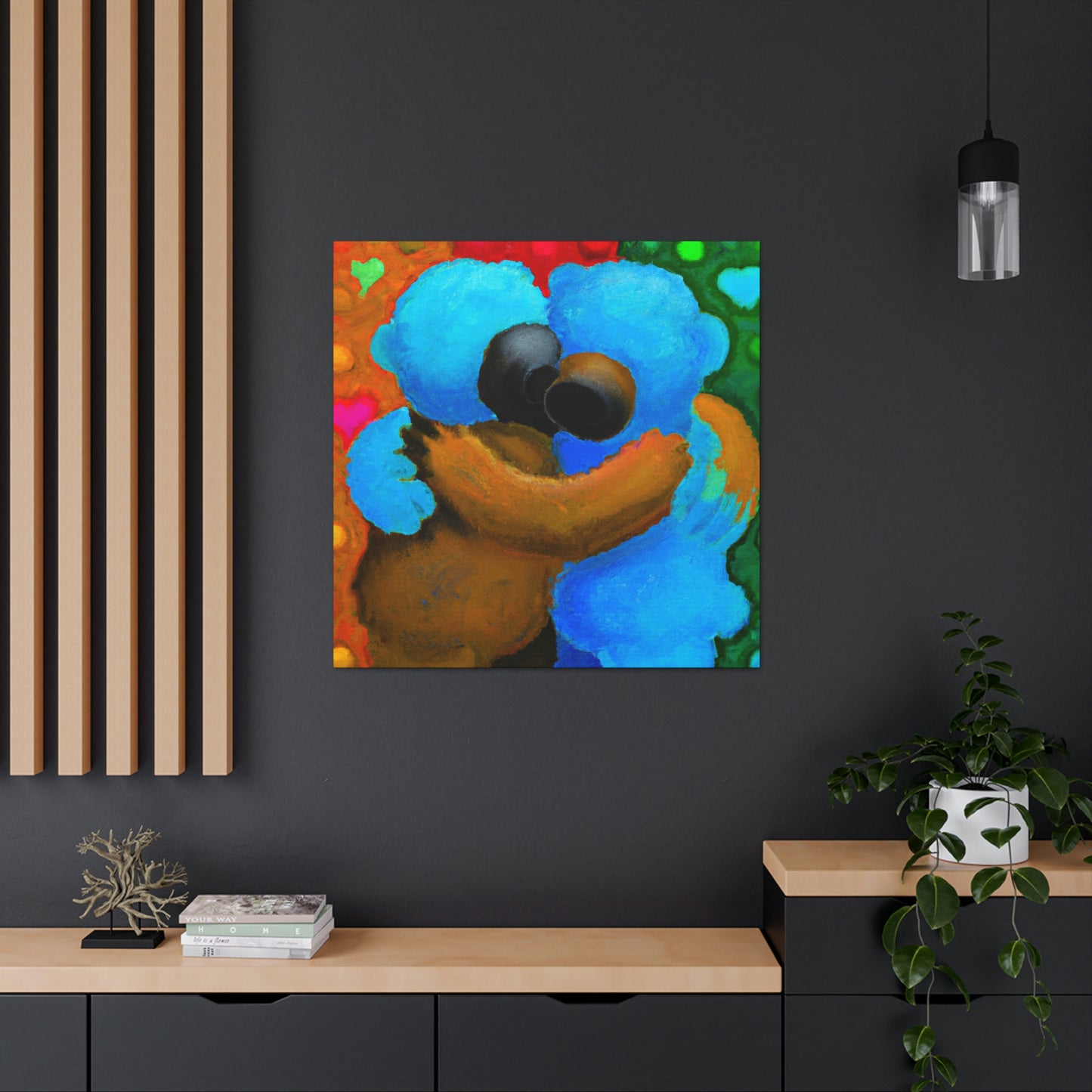 "Love's Embrace Bear Hug" - Canvas