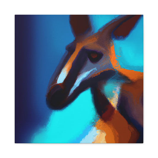 Kangaroo in Abstract - Canvas