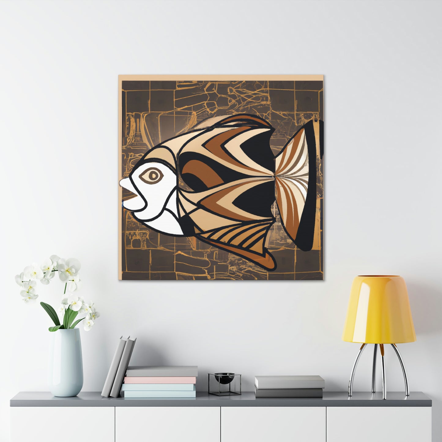 "Fish in Art Deco" - Canvas