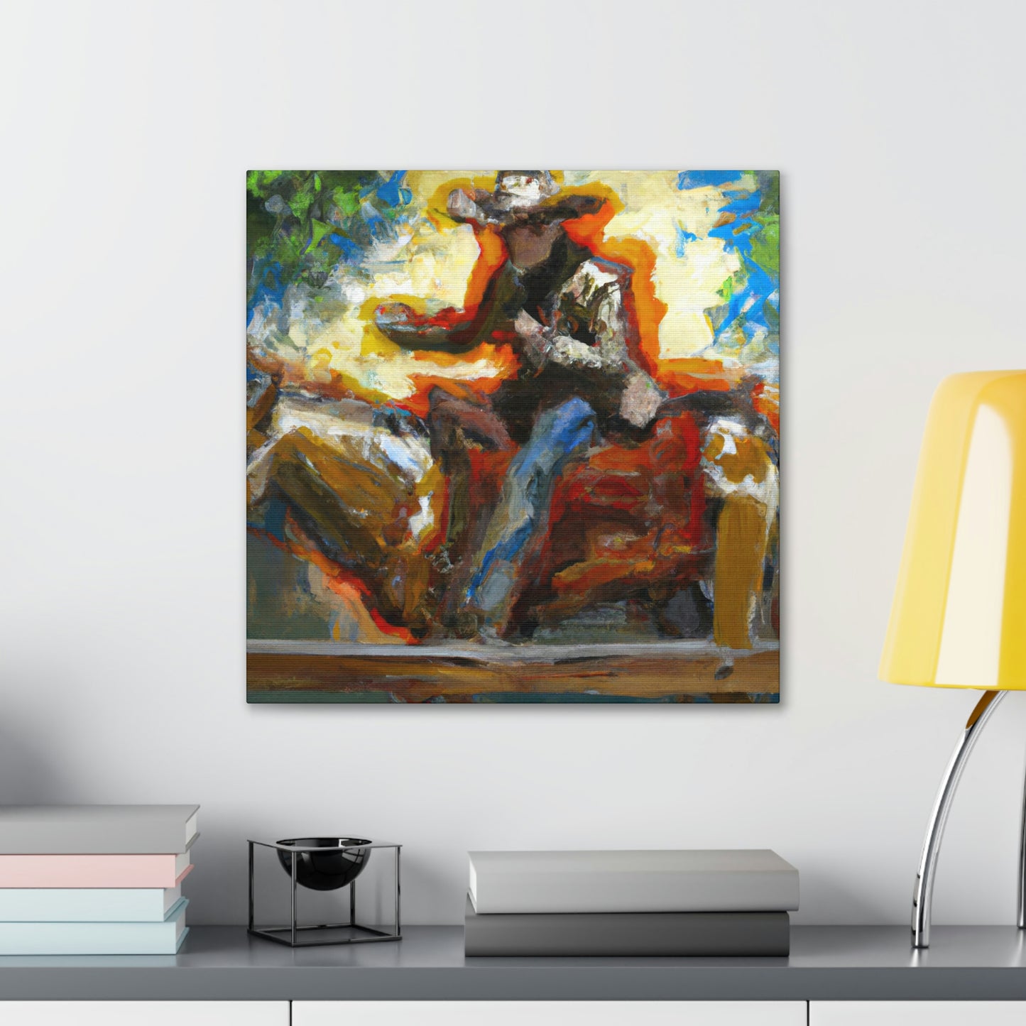 "Cowboy at Resting Point" - Canvas