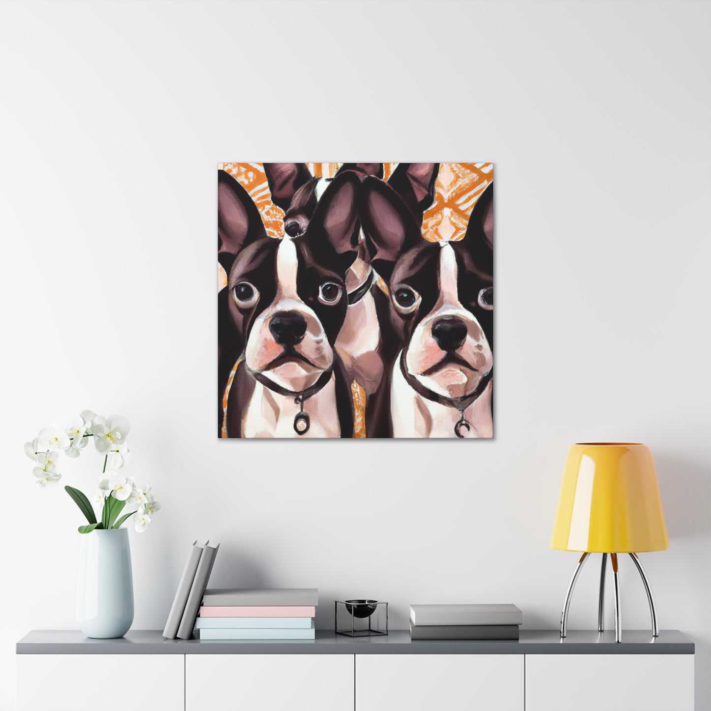 "Boston Terrier Splendour" - Canvas