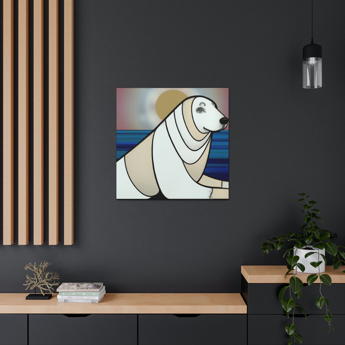 "Ermine in Moonlight Glow" - Canvas