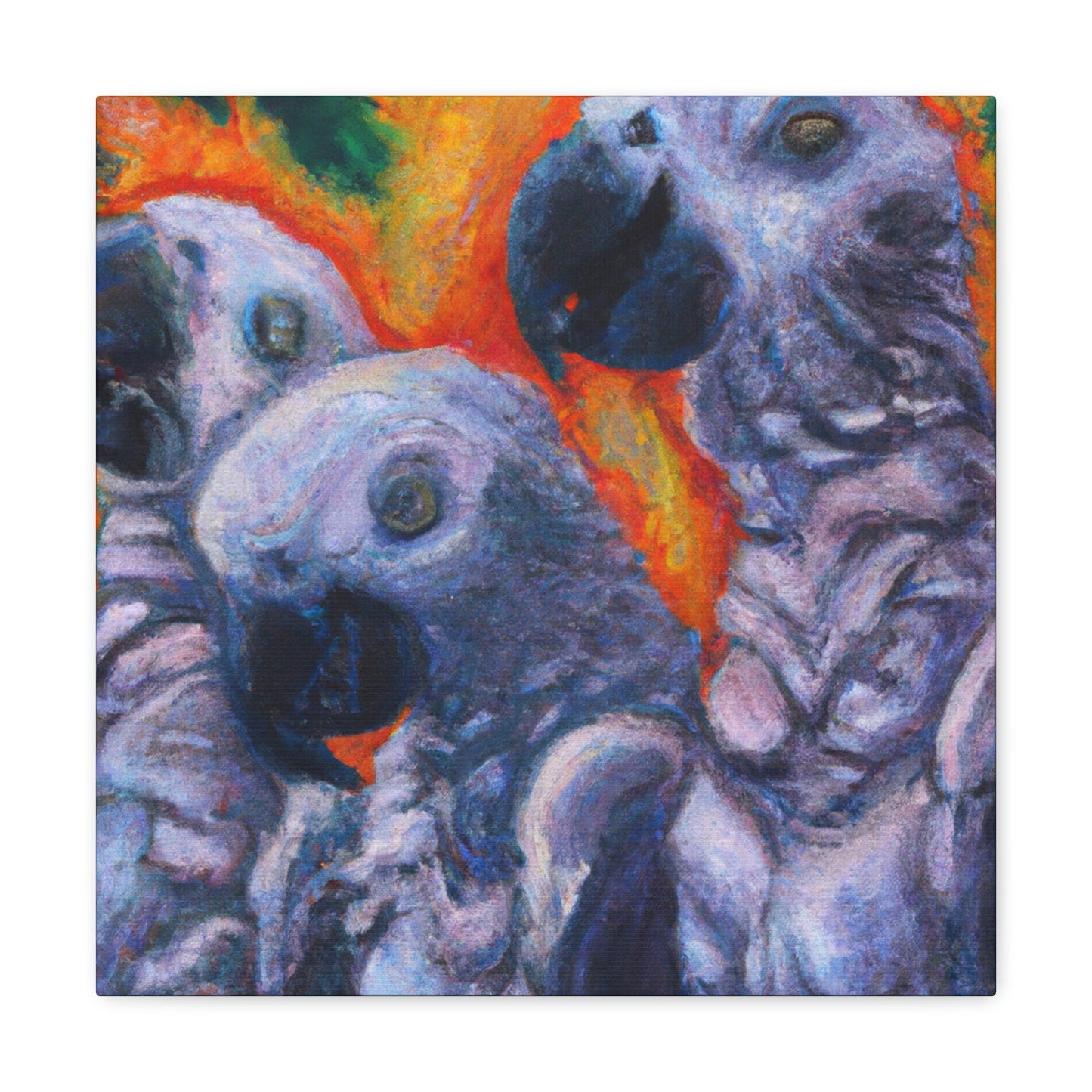 African Greys Celestial Arising - Canvas