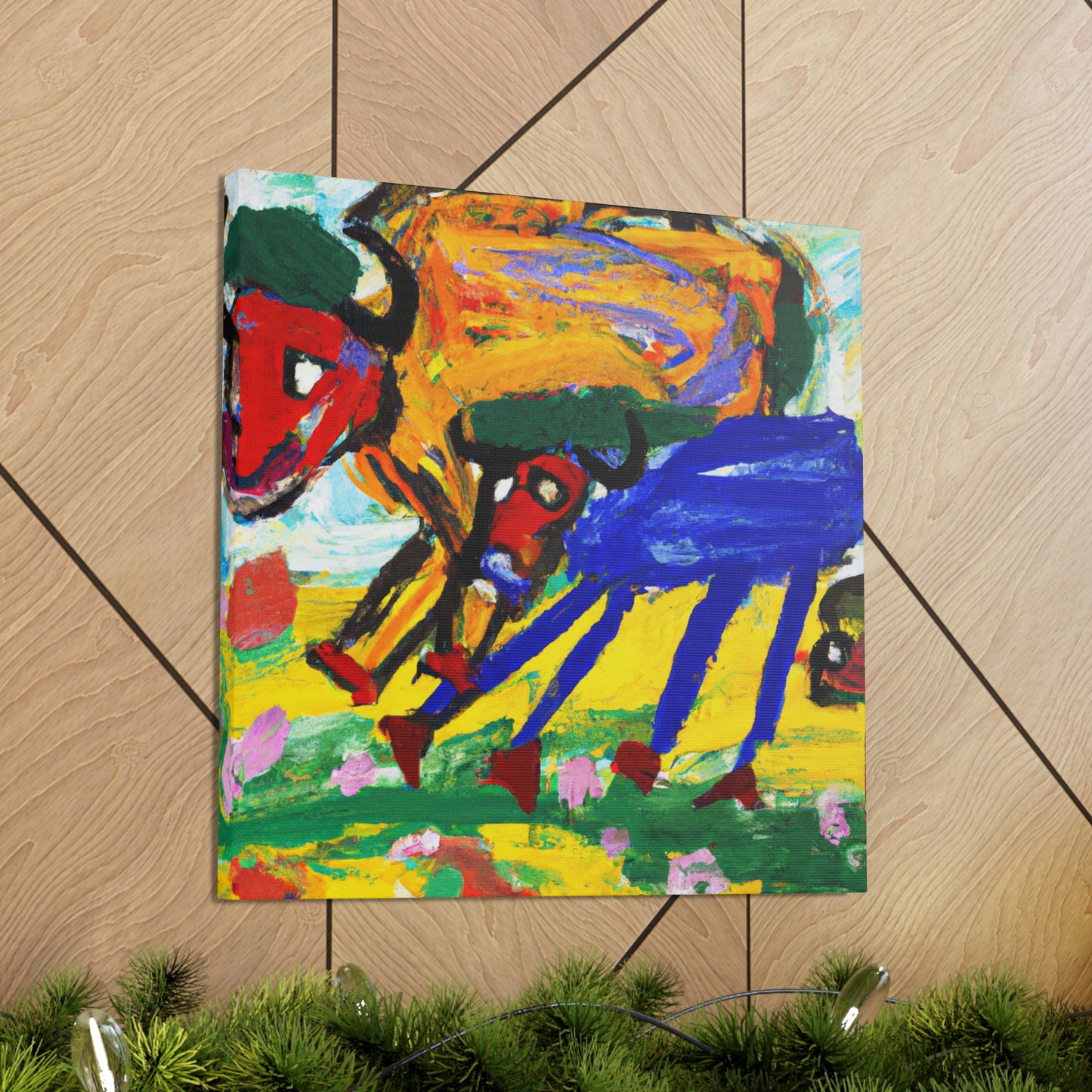 "Buffalo in Expressionism". - Canvas