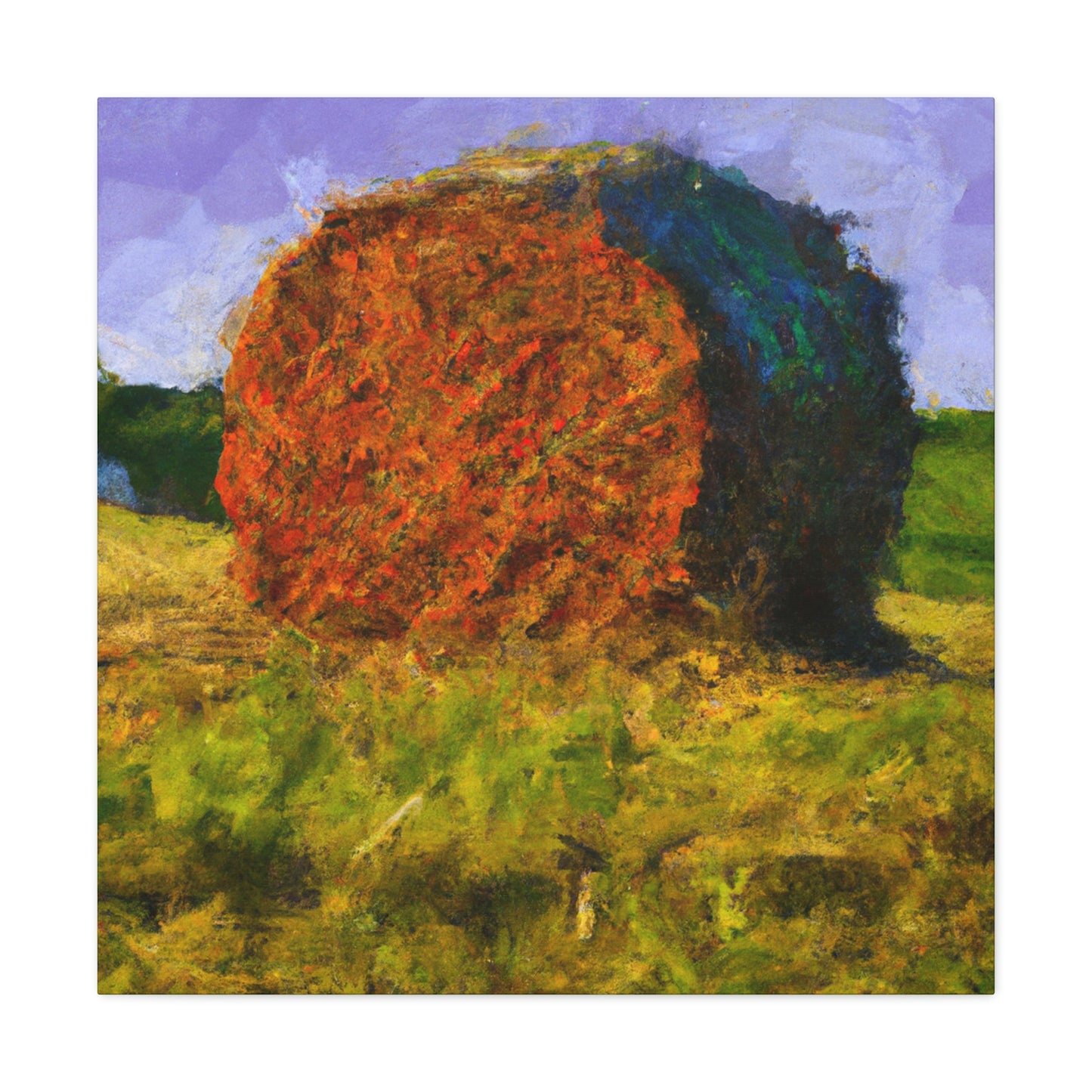 "Hay Bales in Bloom" - Canvas