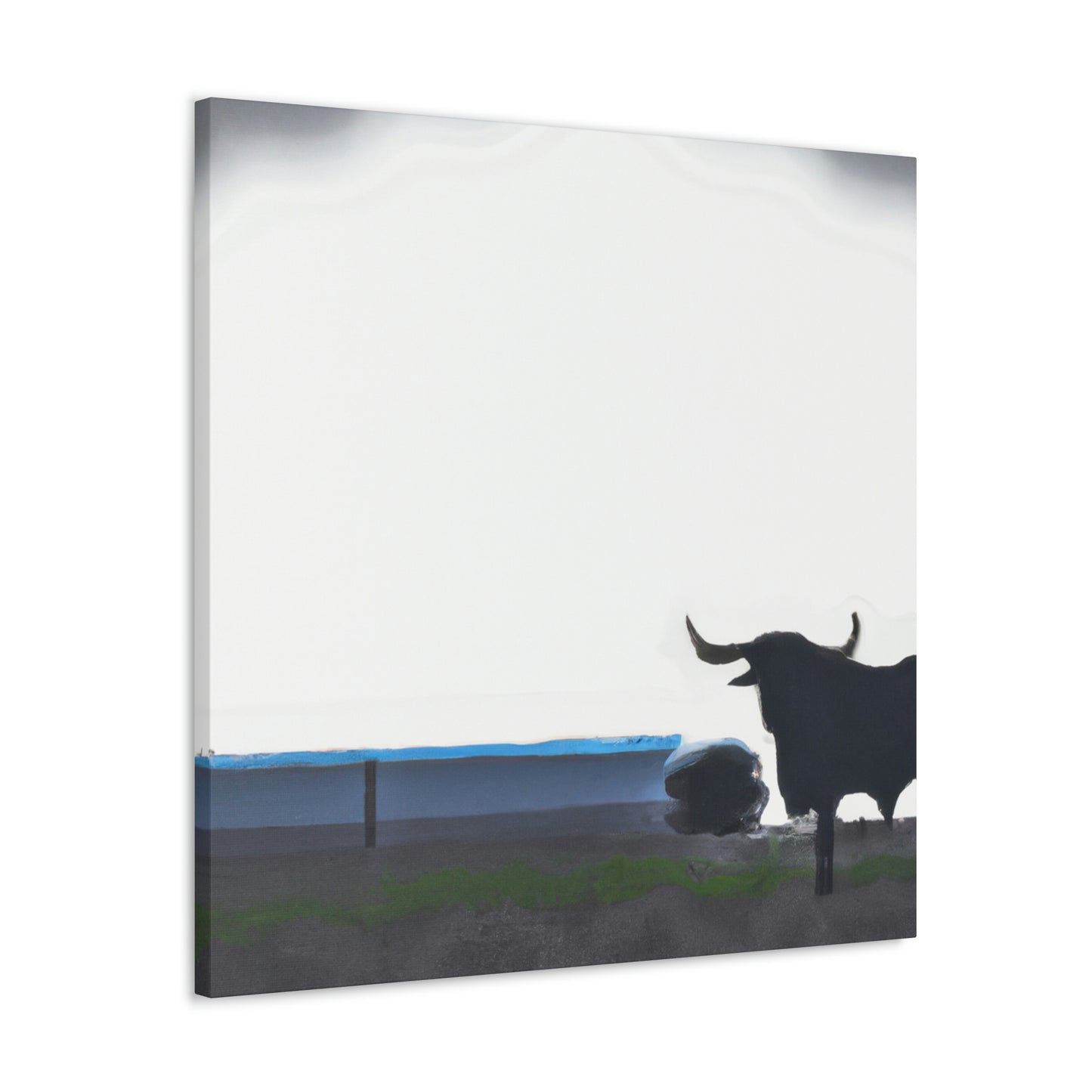 Lone Texas Longhorn - Canvas