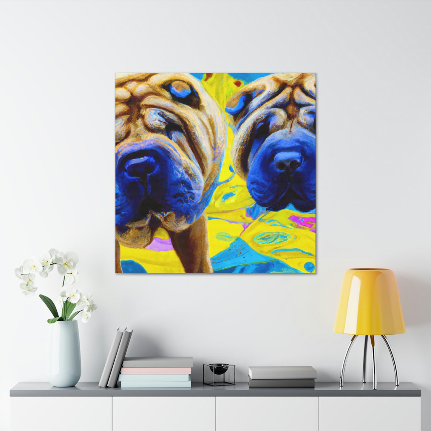 Sleeping Shar Pei Dream - Canvas