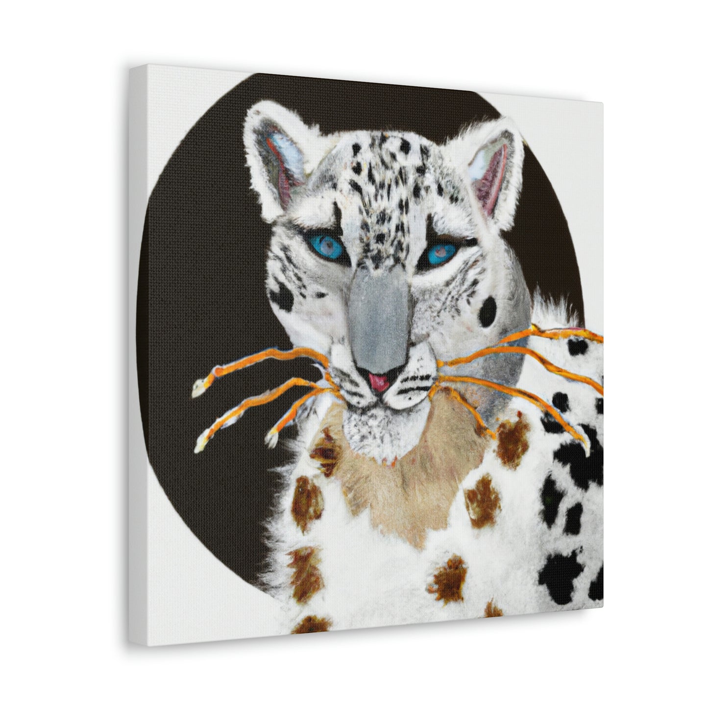 Snow Leopard Slumbering - Canvas