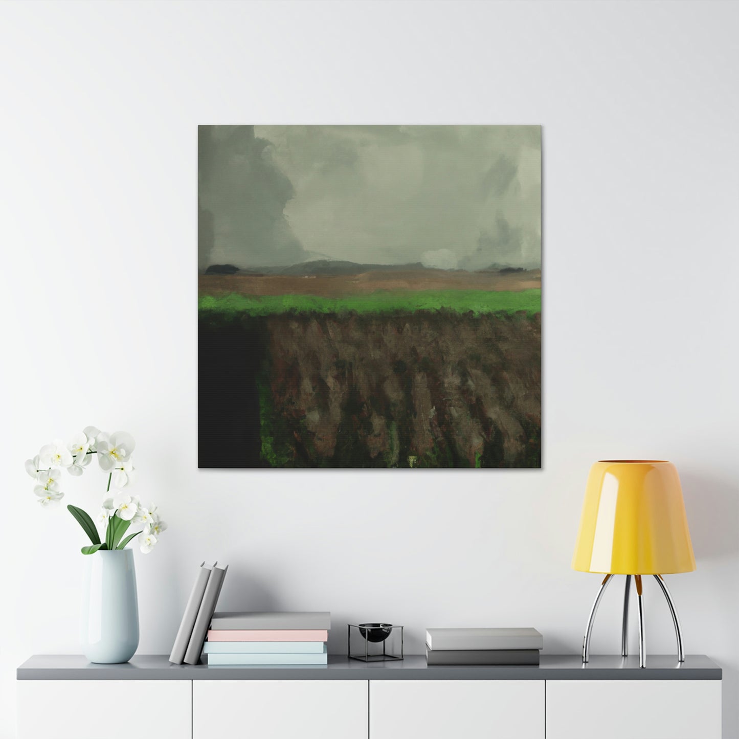 "Harvesting Corn Ablaze" - Canvas