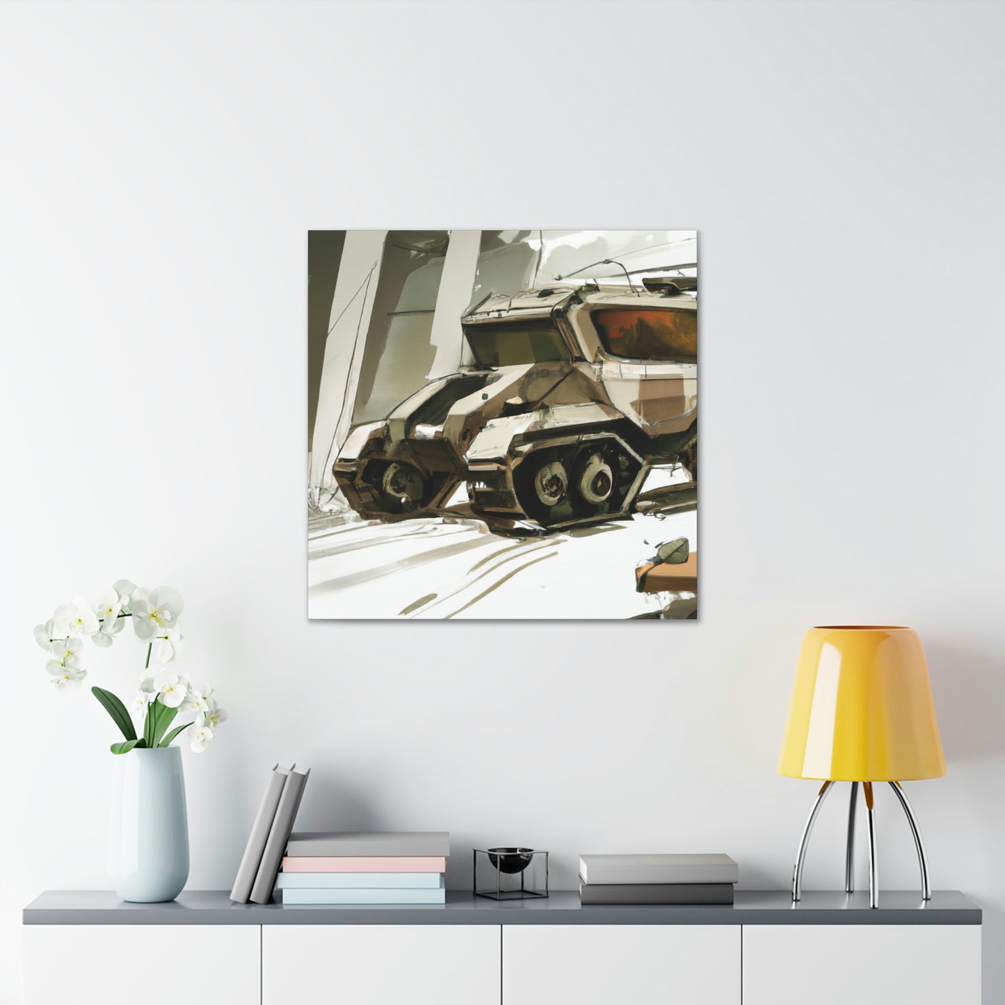 Jeep Across Expressionism - Canvas