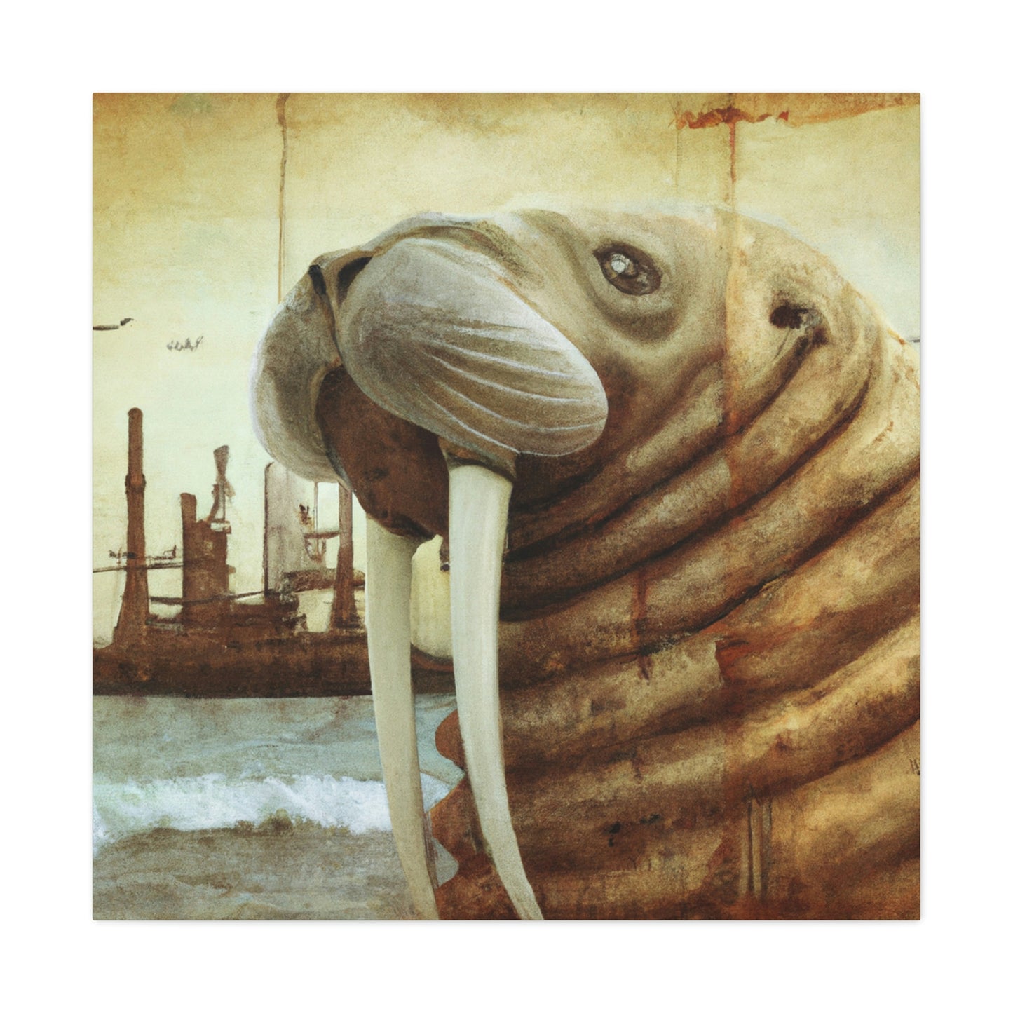 Walrus of Steampunk Era - Canvas