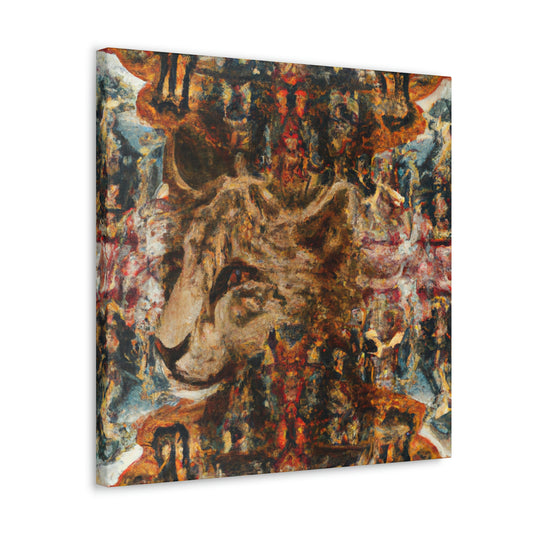 Pouncing Majestic Cougar - Canvas