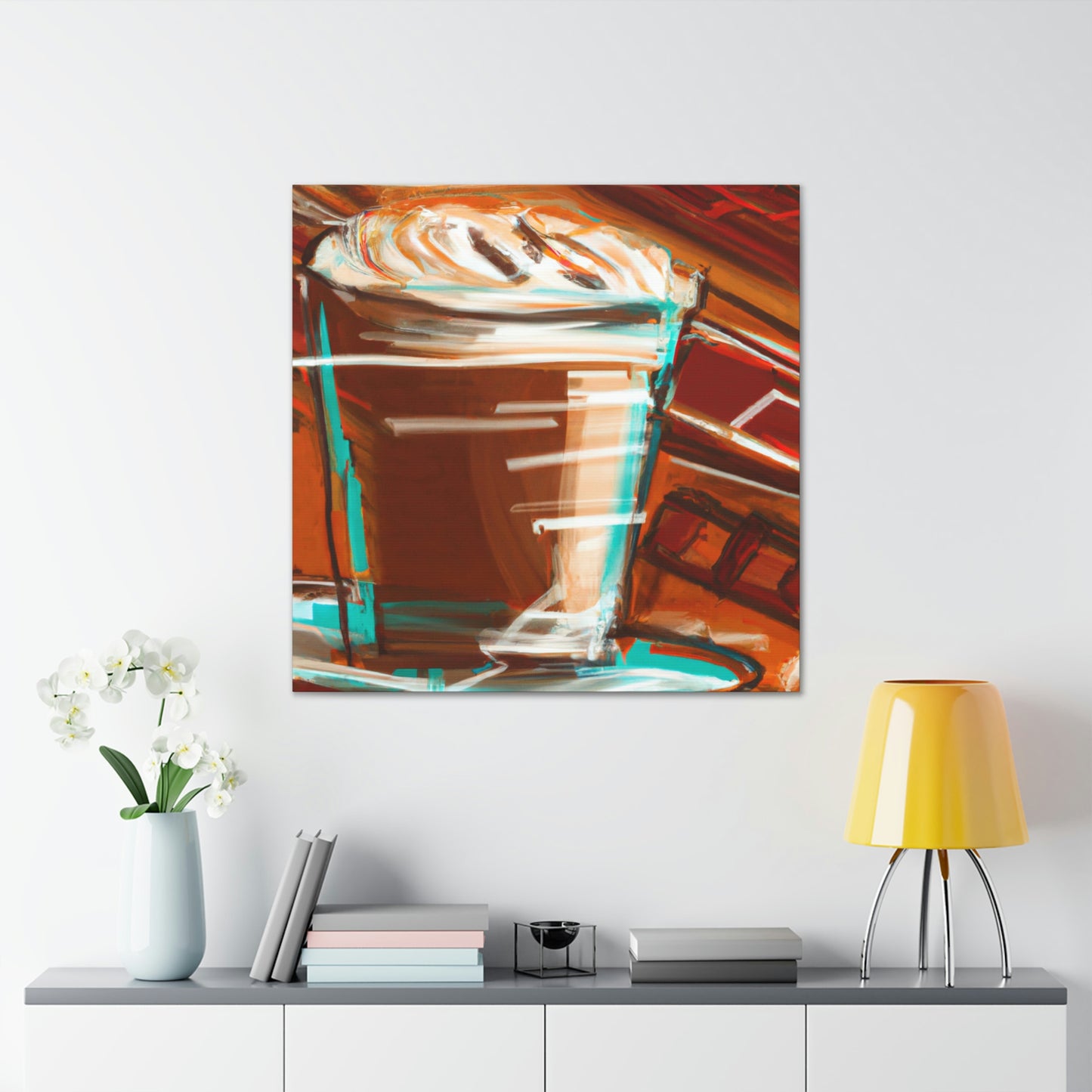 "Cappuccino in Abstraction" - Canvas