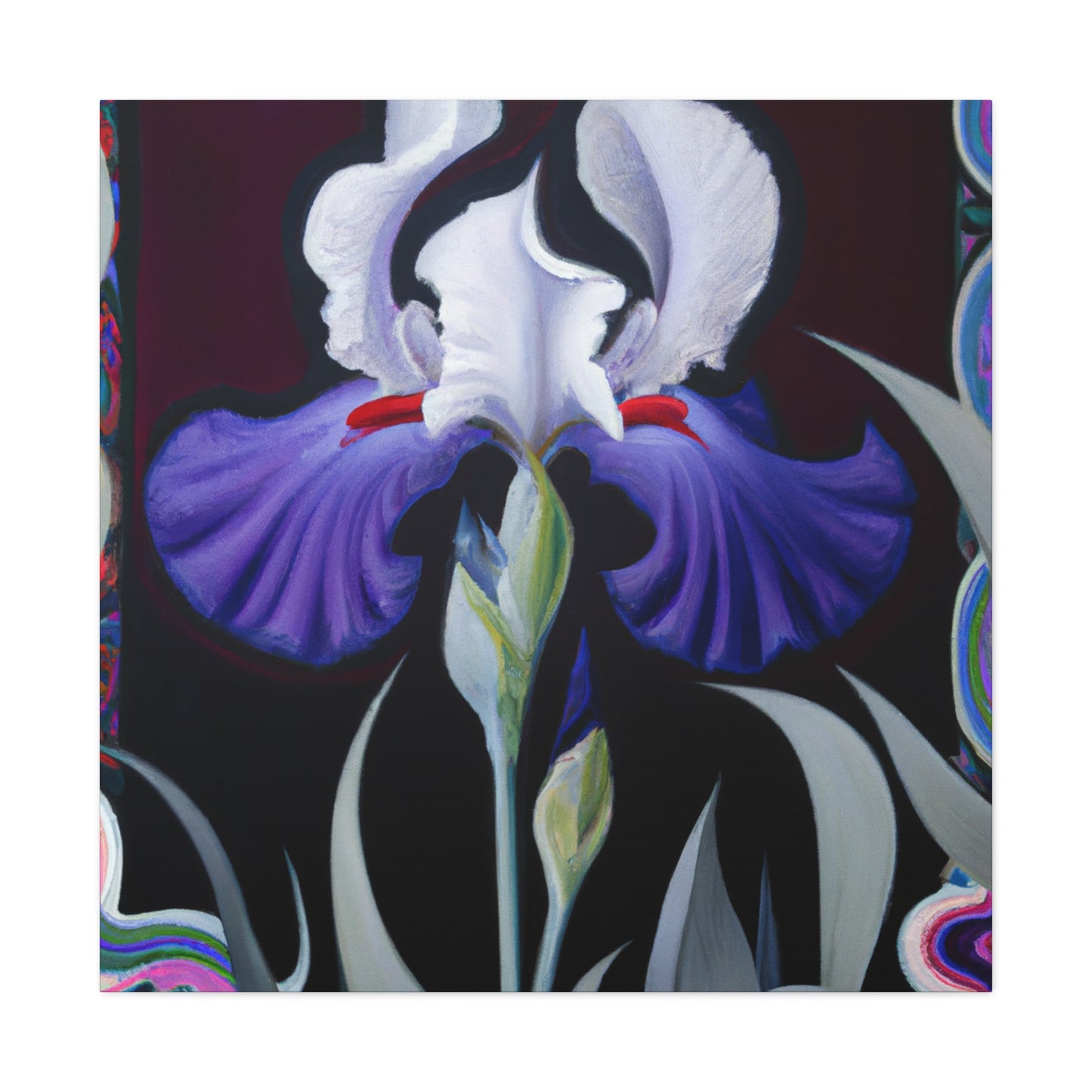 Dancing Iridescent Iris - Canvas