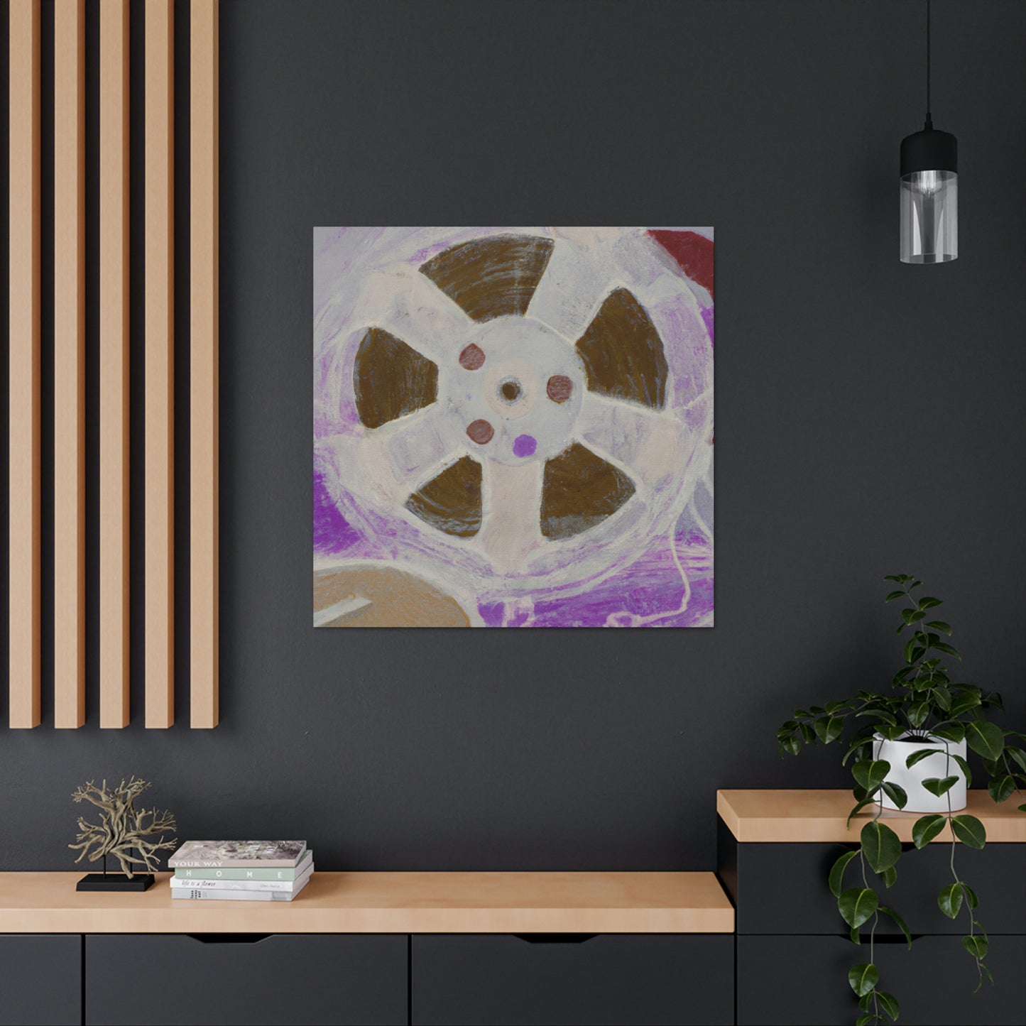 "Retro Reel Reflection" - Canvas