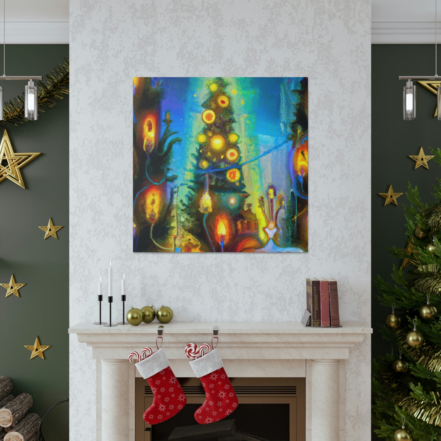 "Christmas Lights Illuminate". - Canvas