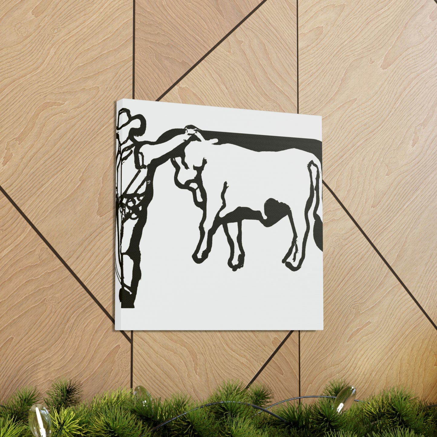 Branding Cattle Abstract - Canvas