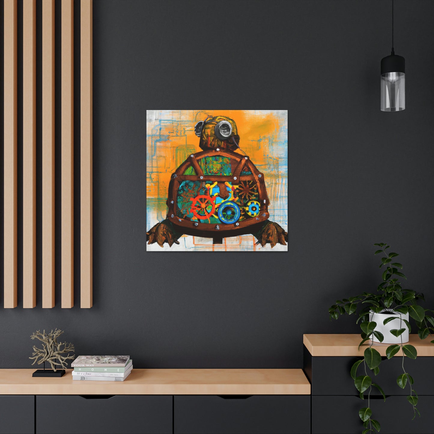 Sea Turtle Clockwork Dreams - Canvas