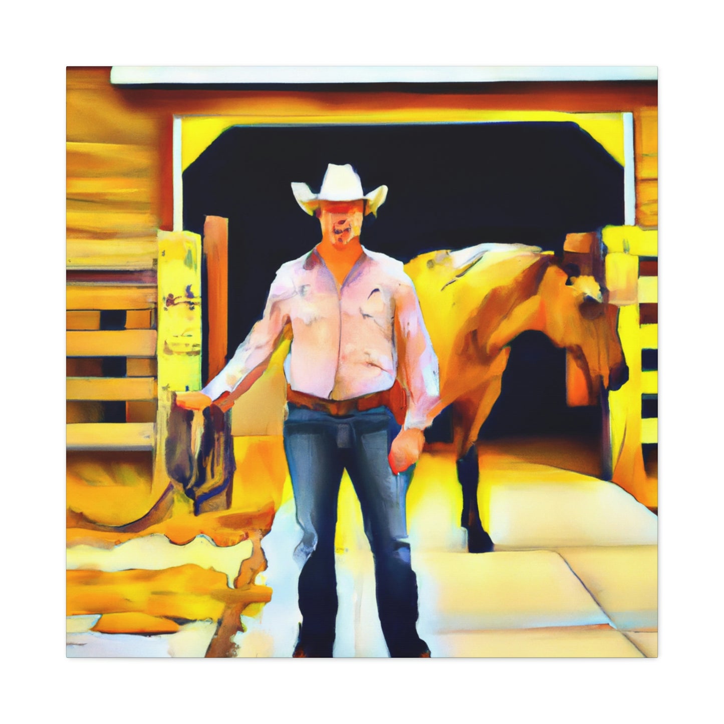 Barnyard Digital Masterpiece - Canvas