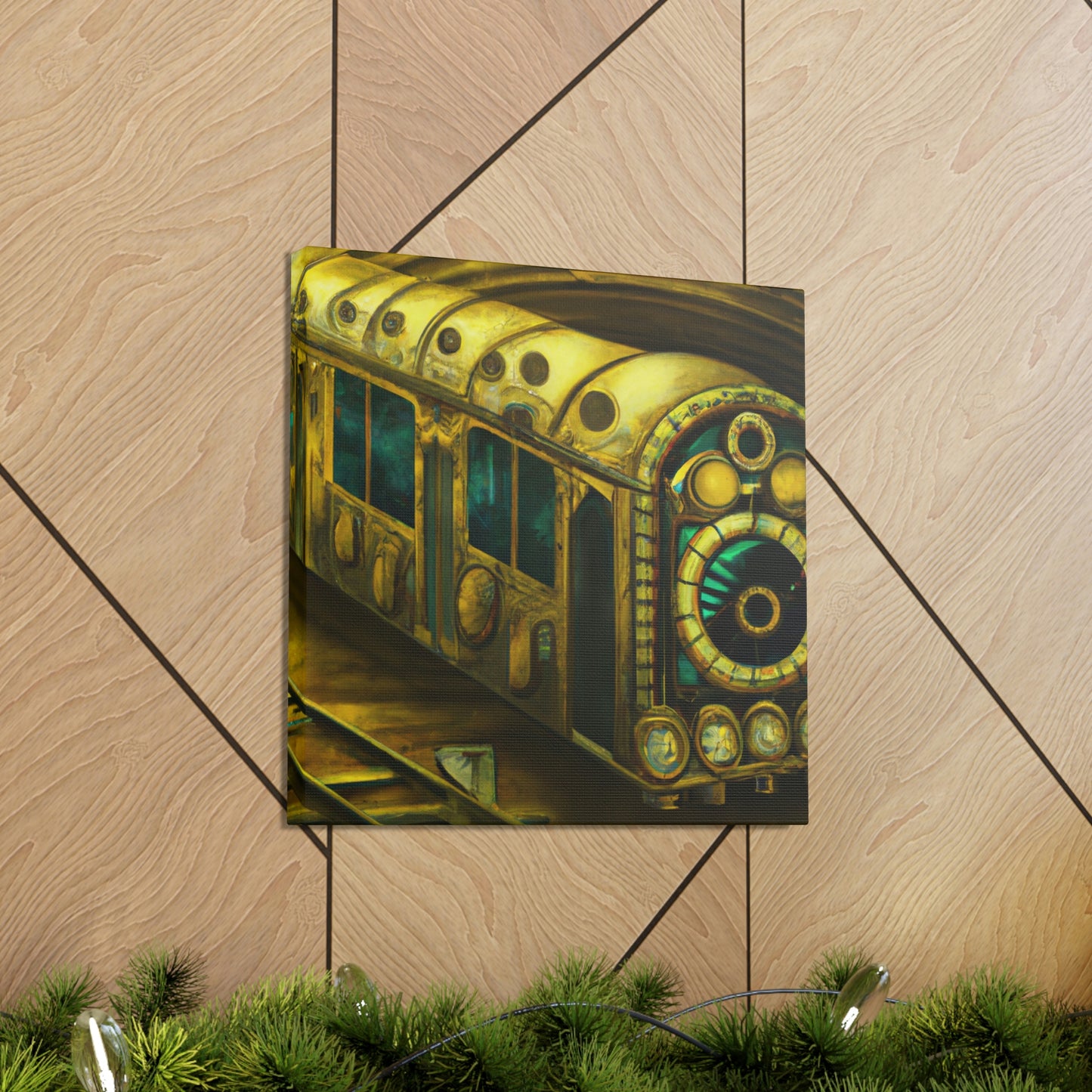 Subway Train Steampunk - Canvas