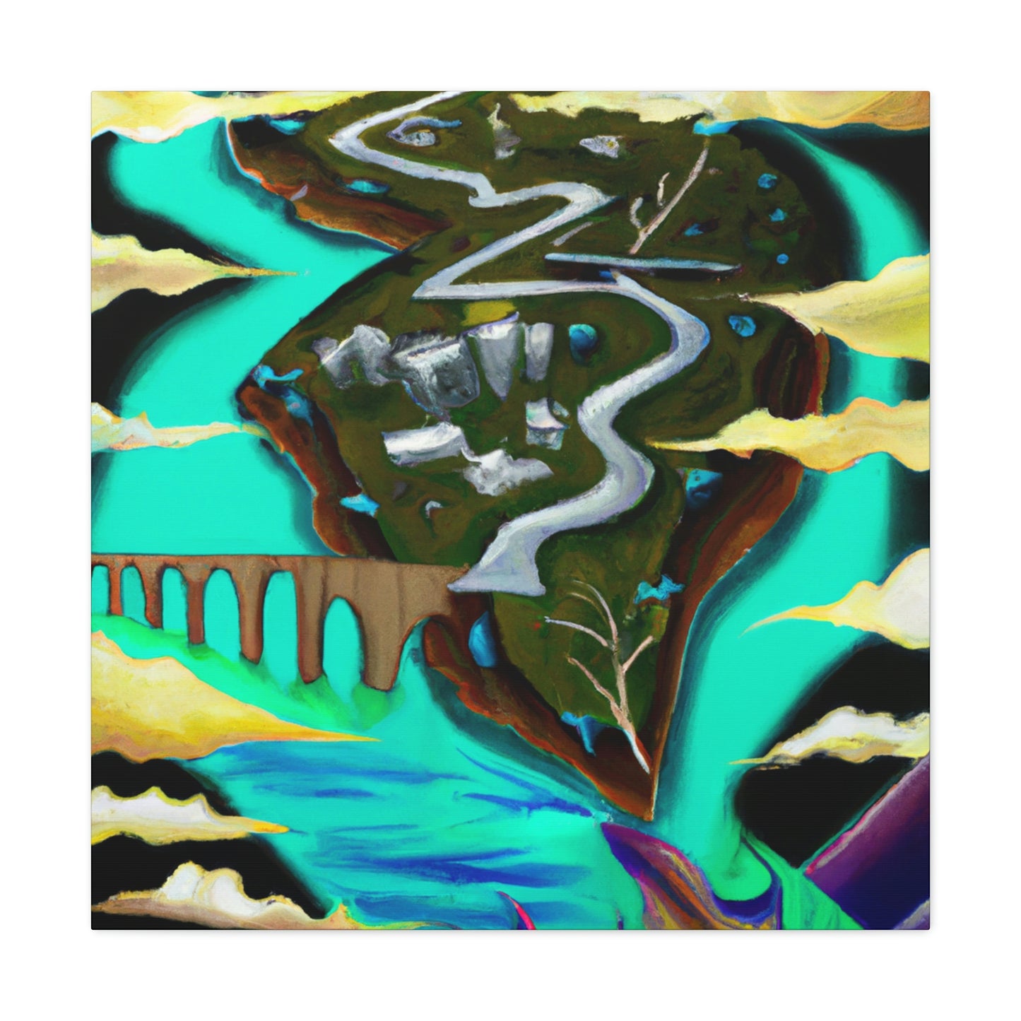 River's Surreal Journey - Canvas