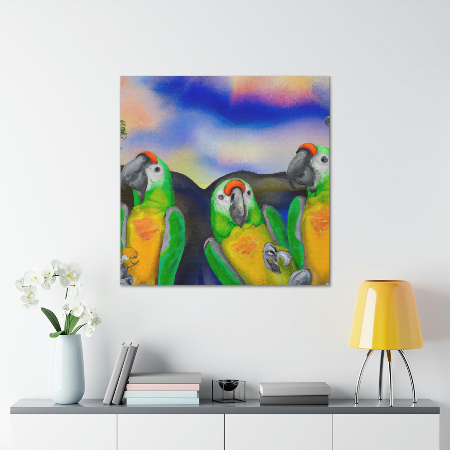 Parrots of Paradise Surreal - Canvas