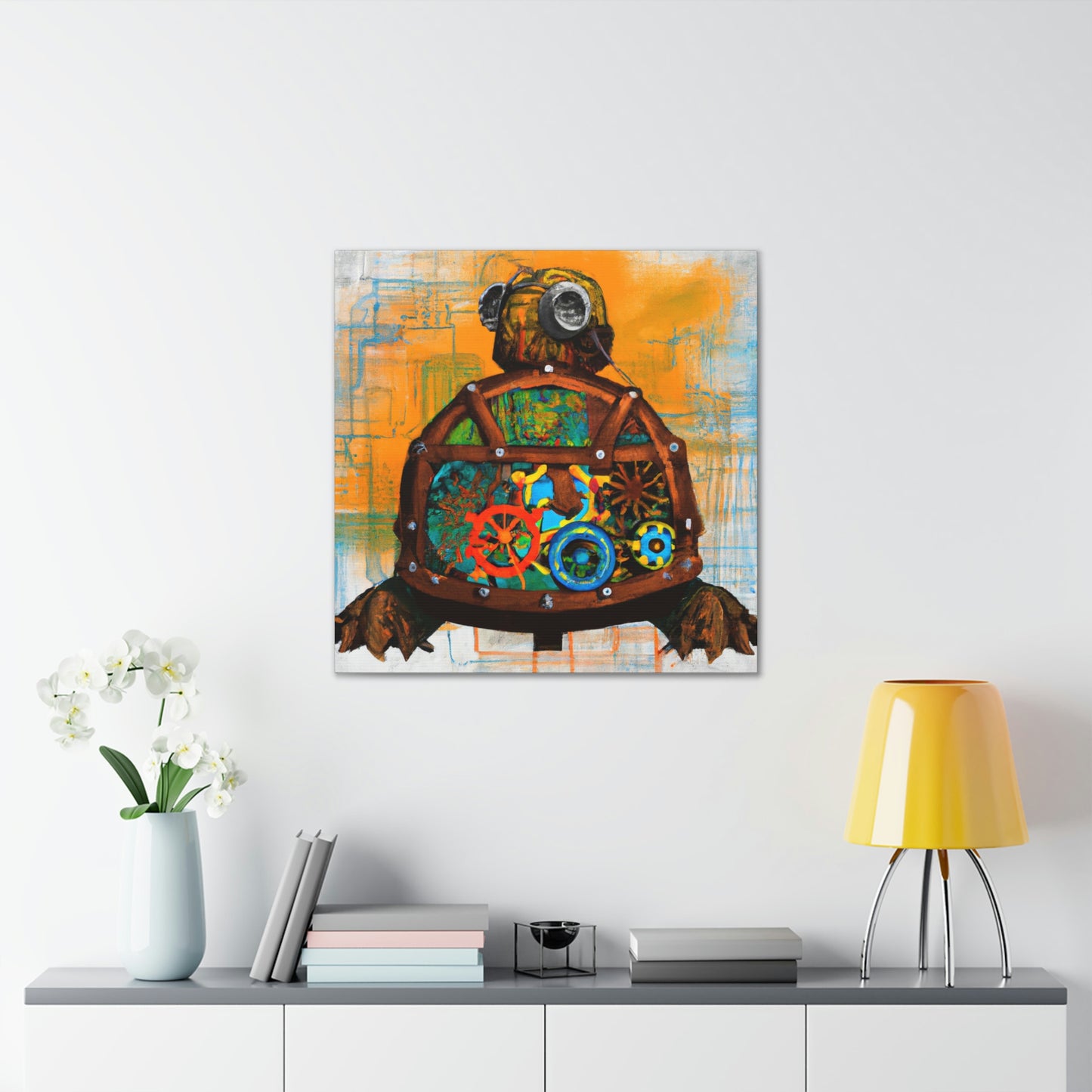 Sea Turtle Clockwork Dreams - Canvas