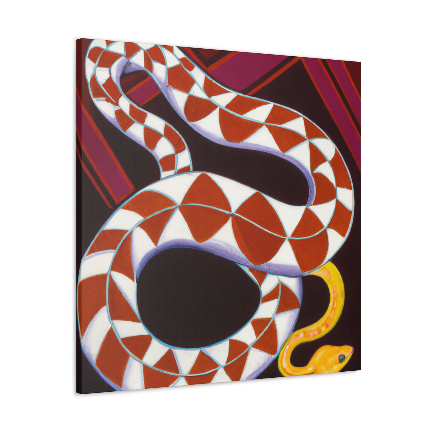 "Snake with Deco Poise" - Canvas