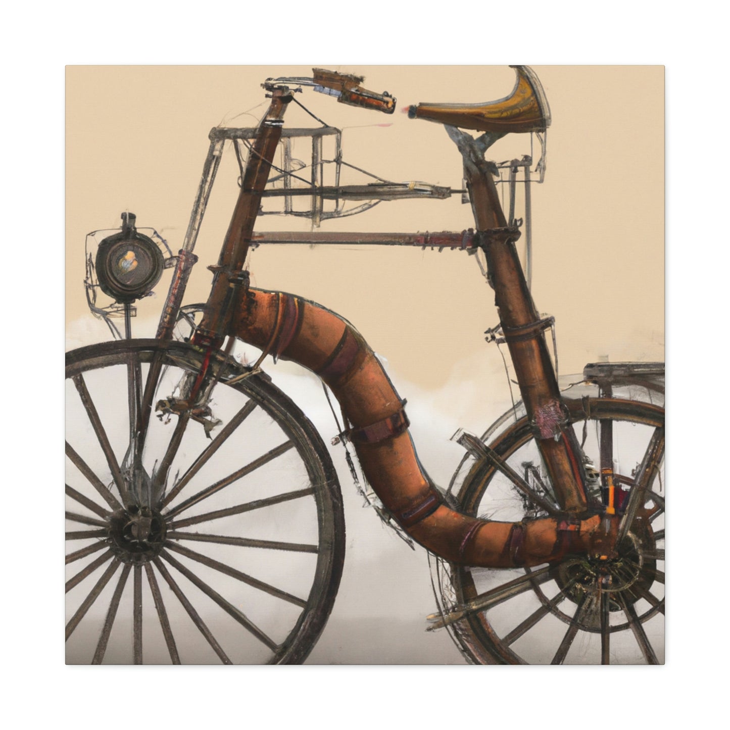 "The Clockwork Bicycle Ride" - Canvas