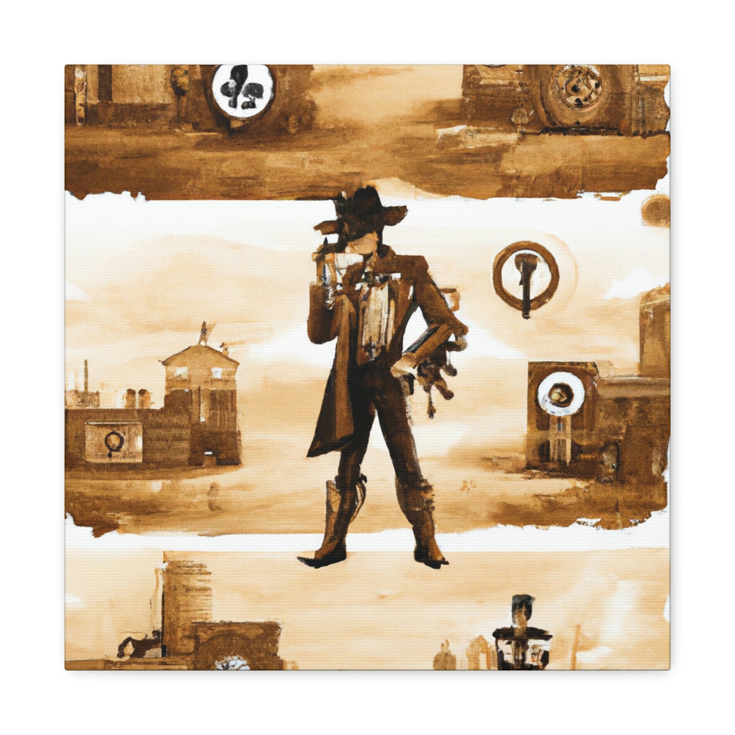 "Steam Town Wild West" - Canvas